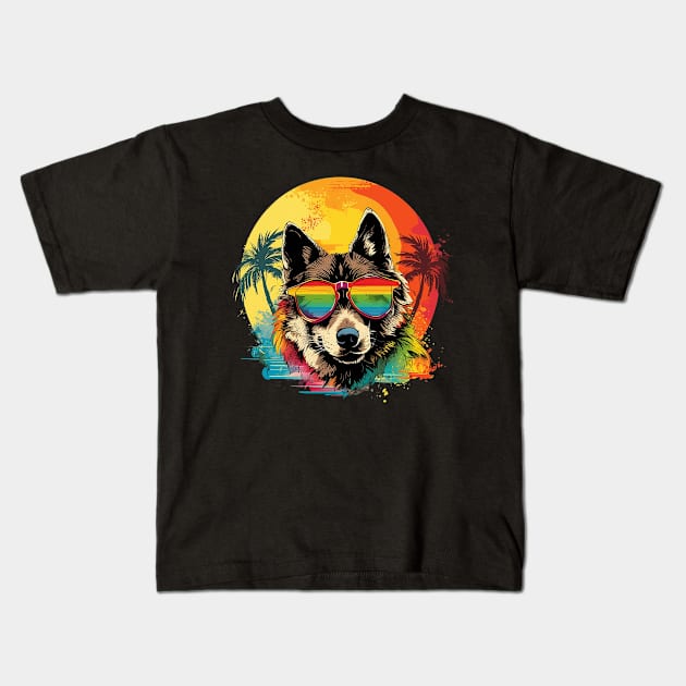 cool wolf Kids T-Shirt by Ninja banana